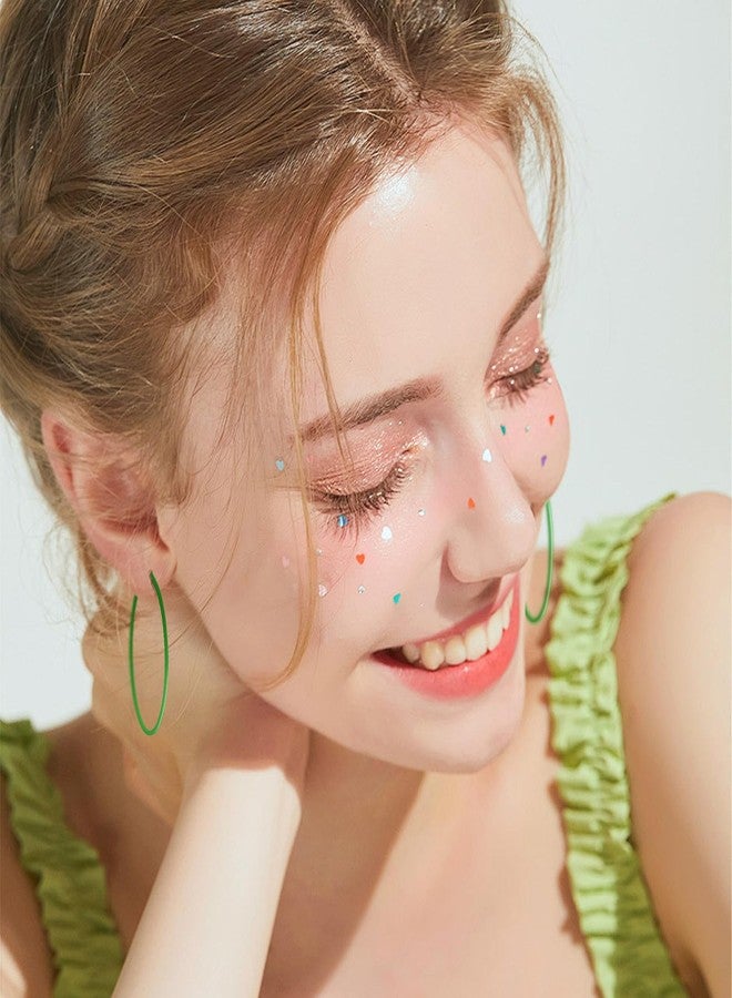 CNTVO 6 Pairs Neon Earrings for Women, 80s 90s Retro Colorful Hoop Neon Earrings, 80s accessories for women Perfect for Outfit Dancing Party Accessories - Image 5